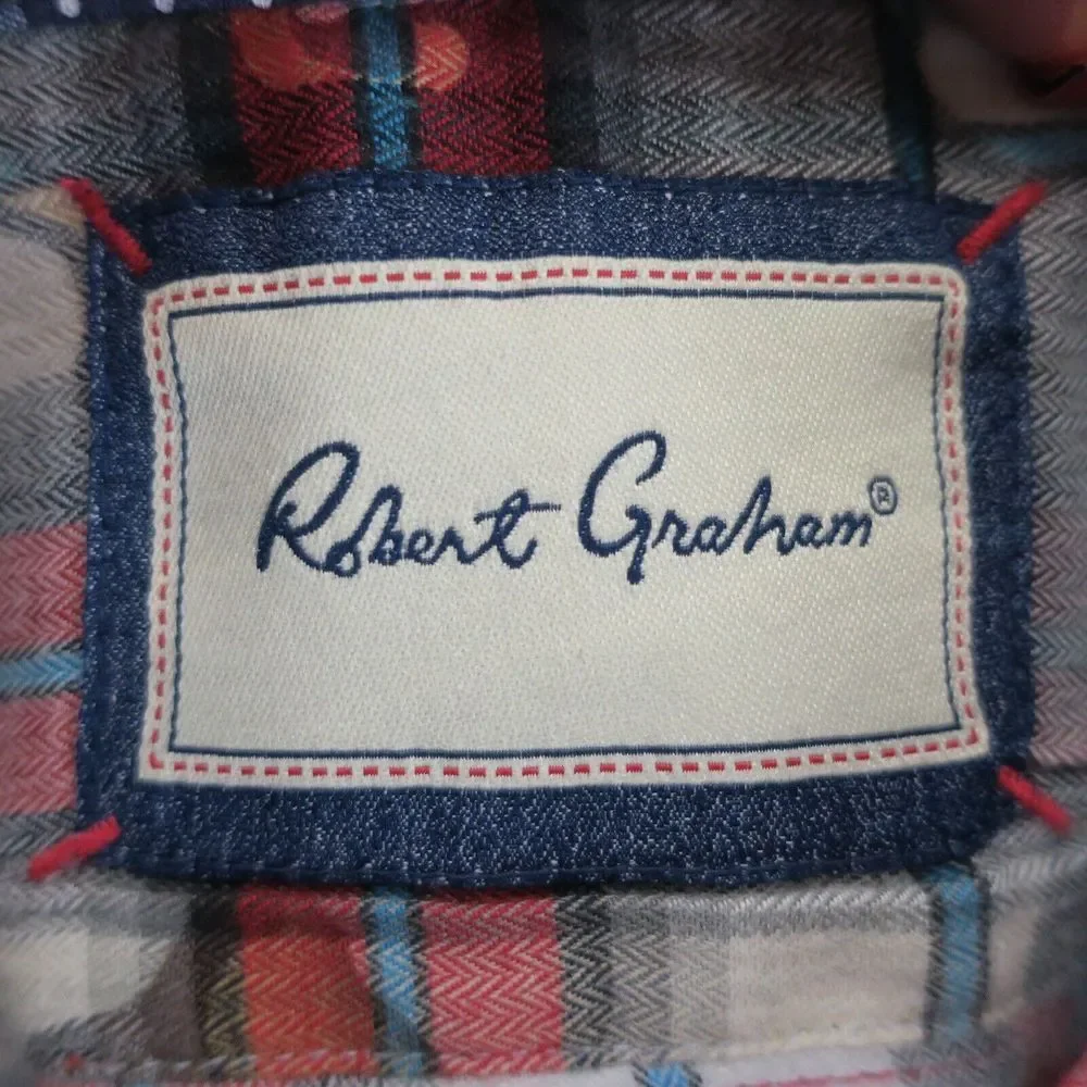 Robert Graham Long Sleeve Button Up Shirt Mens M Tailored Fit Allover Print - Picture 8 of 10